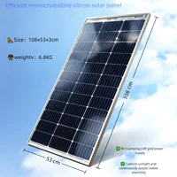 Panneau solaire monocristallin double face 120W/240W, absorption de la lumière double face, fournissant plus de puissance pour les camping-cars, les yachts, les maisons et les jardins 3