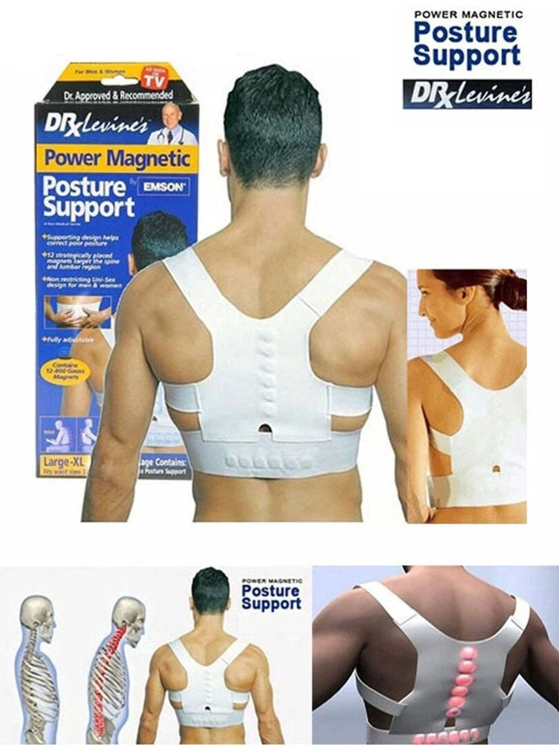 postura rectificador de espalda, corsé en imanes, Vendaje deportivo, retenedor de espalda, deporte, cinturón.| - AliExpress