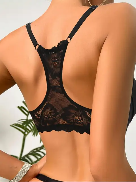 Front button sexy deep v bra for women, lace beautiful back underwear, push-up, comfortable, beautiful, intimate bra for women - Image 3