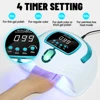 LED Nail Lamp 268W for Gel Nails Dryer Lamp with 57pcs Lamp Beads 4 Timers Professional UV Light for Home Salon Nail Art Tools 3