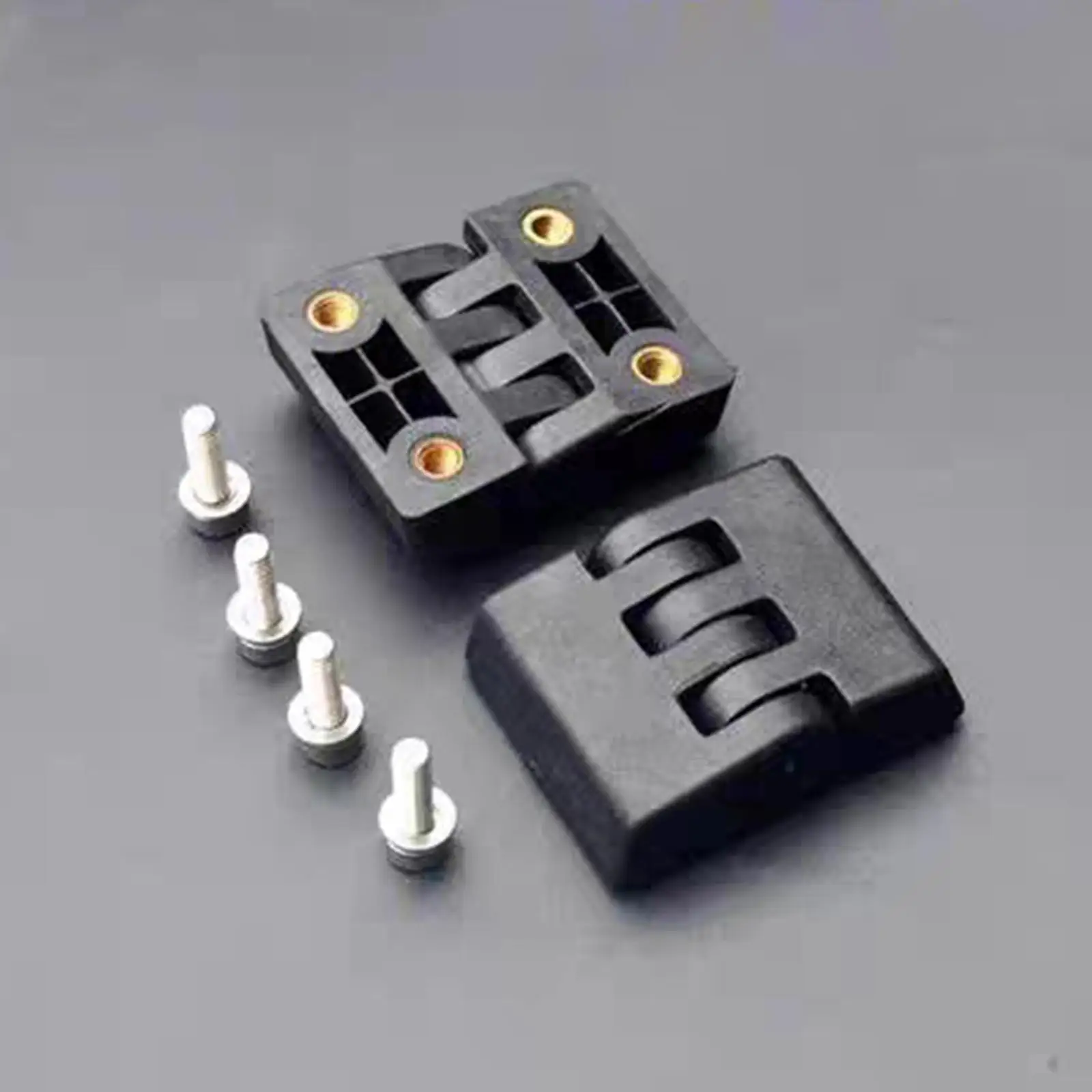 2 Pcs Motorcycle Rear Top Case Hinges Includes Two Nylon Hinges Eight Screws Hardware Motorbike Tail Box Hinges Easy to Install
