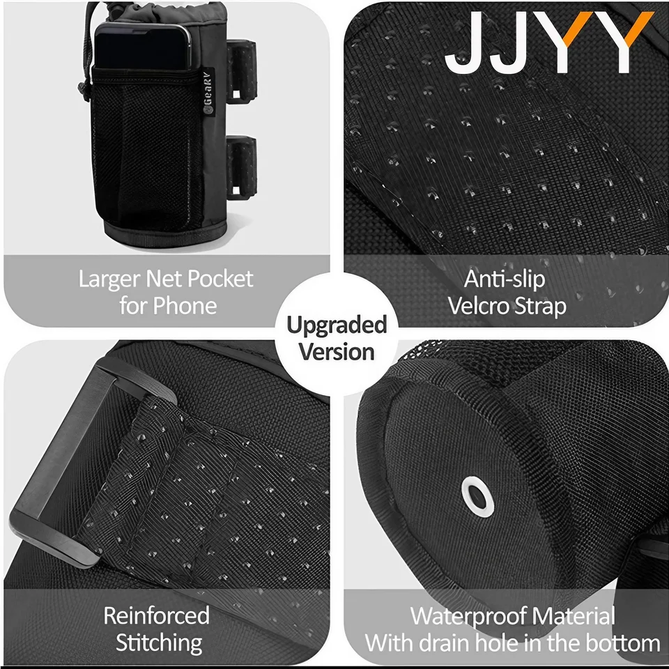 Porte-bouteille Vélo En Silicone – étirable, Amovible | Convient Bouteille, Gobelet, Poussette, Fauteuil Roulant – Plusieurs Coloris, 27,5x8,5 Cm