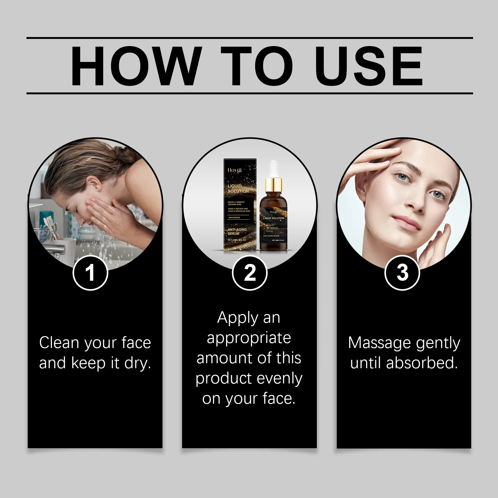 Hoygi Facial Serum Moisturizing Soothing Redness Fade Fine Lines Enhance Skin Elasticity Smoothing Softening Facial Serum