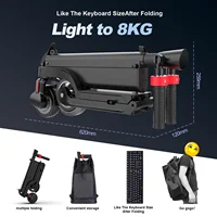 Trottinette électrique pliable HX X6, 350W, 25 km/h, roue de 5.5 pouces, 36V, 7,5ah, sac à dos, trottinette électrique pour adultes et enfants 5