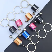  Metal Gear Box Fidget Toys Shift Lever Keyring Adults Fingertip Fidget Keychains ADHD OCD Stress Relief Antistress Hand Spinner 