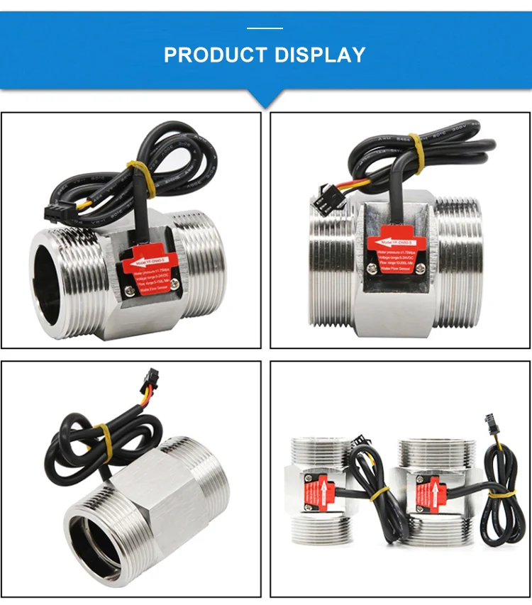 304 Stainless Steel Water Flow Sensor DN40 DN50 water flow detection 1.5 Inch G2
