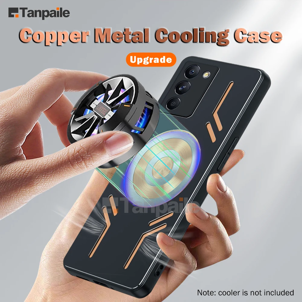 Enhanced Magnetic Cooling Case, Shockproof Copper Metal Heat Dissipation Cover