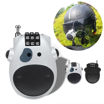 Nuovo cavo in filo d'acciaio per motocicletta per bicicletta, lucchetto per mucca, lucchetto per casco retrattile, lucchetto a combinazione durevole, lucchetto per filo, accessorio per bici