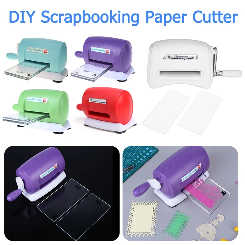 Dies Cutting Machine Die Cuts Embossing Home DIY Plastic Scrapbooking Paper  Cutter Card Tool (Blue)