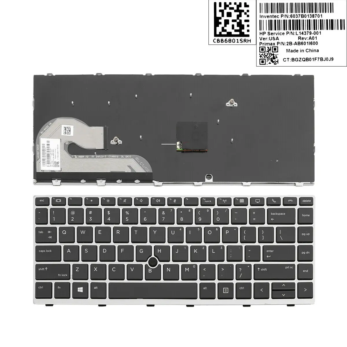 Nuova Tastiera Con Layout Usa Per Hp Elitebook 840 G5 846 G5 745 G5 Silver Frame Wit Hp Oint Us