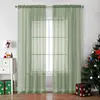 **84-Inch Bedroom Curtains, 2 Panels, Lightweight Transparent Design, Ideal for Study, Living, or Guest Rooms, Sage Green** 1