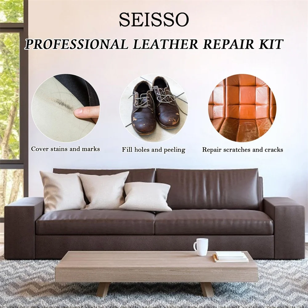 18Colors Leather Repair Kit for Furniture Repair Refurbishing Upholstery Couch Car Seat Shoes Convenient Leather Solution