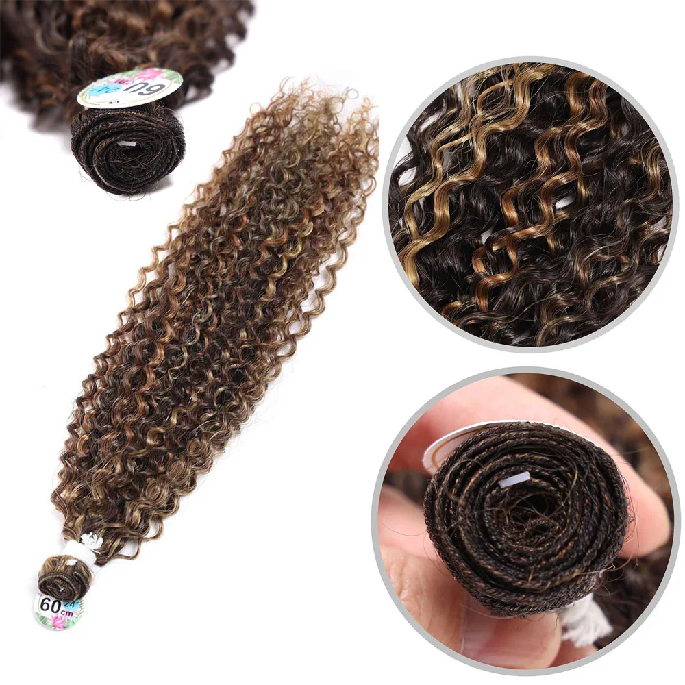 Synthetic Bundles Hair Extensions Loose Wave Hair Bundles Curly hair Heat Resistant Fibers Weaving Extension