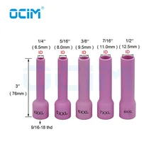  53NXXL Gas Lens Almunia Nozzle Ceramic Cup Extra Long For PTA SR DB WP 9 20 25 TIG Welding Torch 