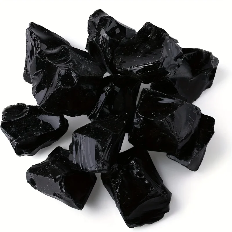 

Natural Obsidian Crystal Raw Stone And Gem Crystal Reiki Crystal Chakra Stones Fishing Tank Filler Flower Pot Decorative Stone