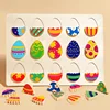 Easter Egg Matching Puzzle Toy for Kids Montessori Wooden Colorful Eggs Shape Matching Game for Fine Motor Skills Development 1
