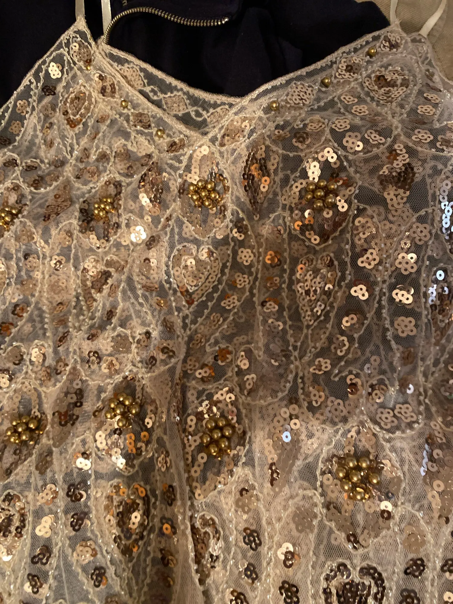 Heavy Industrial Sequined V-Neck Tank Top - Studded Camisole photo review