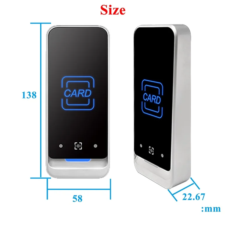 QR600-V IP67 방수 QR 코드 바코드 리더 125KHz RFID ID 카드 스캐너 Wiegand26 34 도어 출입 통제 보안 시스템용