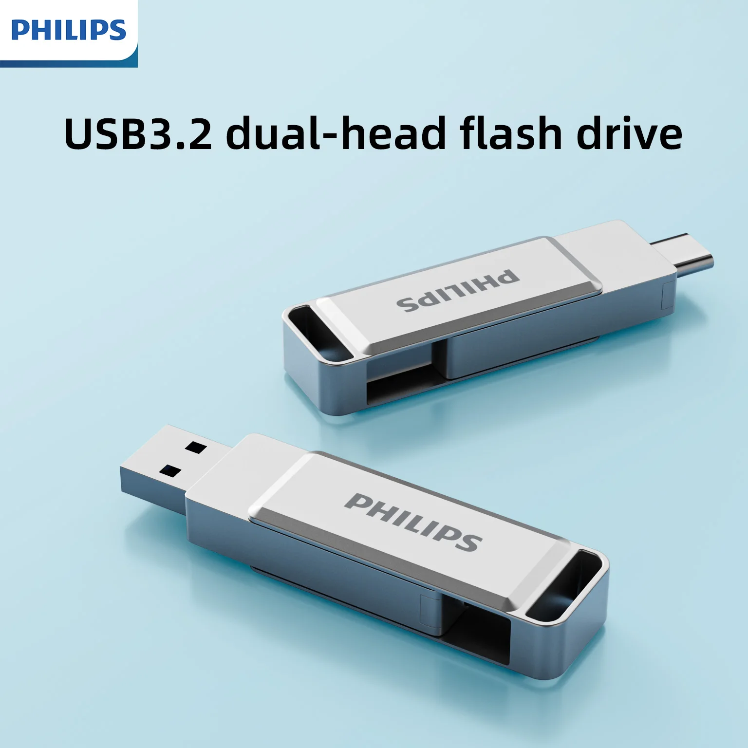 Phison Usb PHILIPS USB 3.2 Type-C 2-in-1 Flash Drive - Rotatable Design, High ...