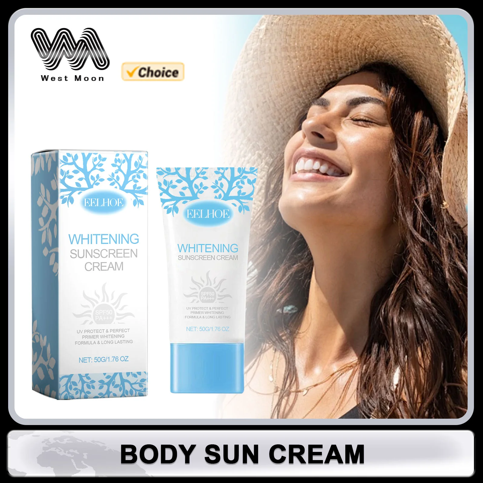 Sunscreen Lotion UV Protective Oil Control Refreshing Skin Moisturizing Sun Isolate Makeup Nicotinamide Concealer Sunblock Cream