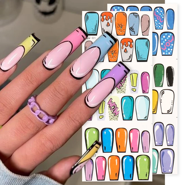 Enfants Dessin Animé Nail Art Autocollants  Autocollants Ongles Enfants-30pcs  Dessin Animé Pour Enfants-Aliexpress