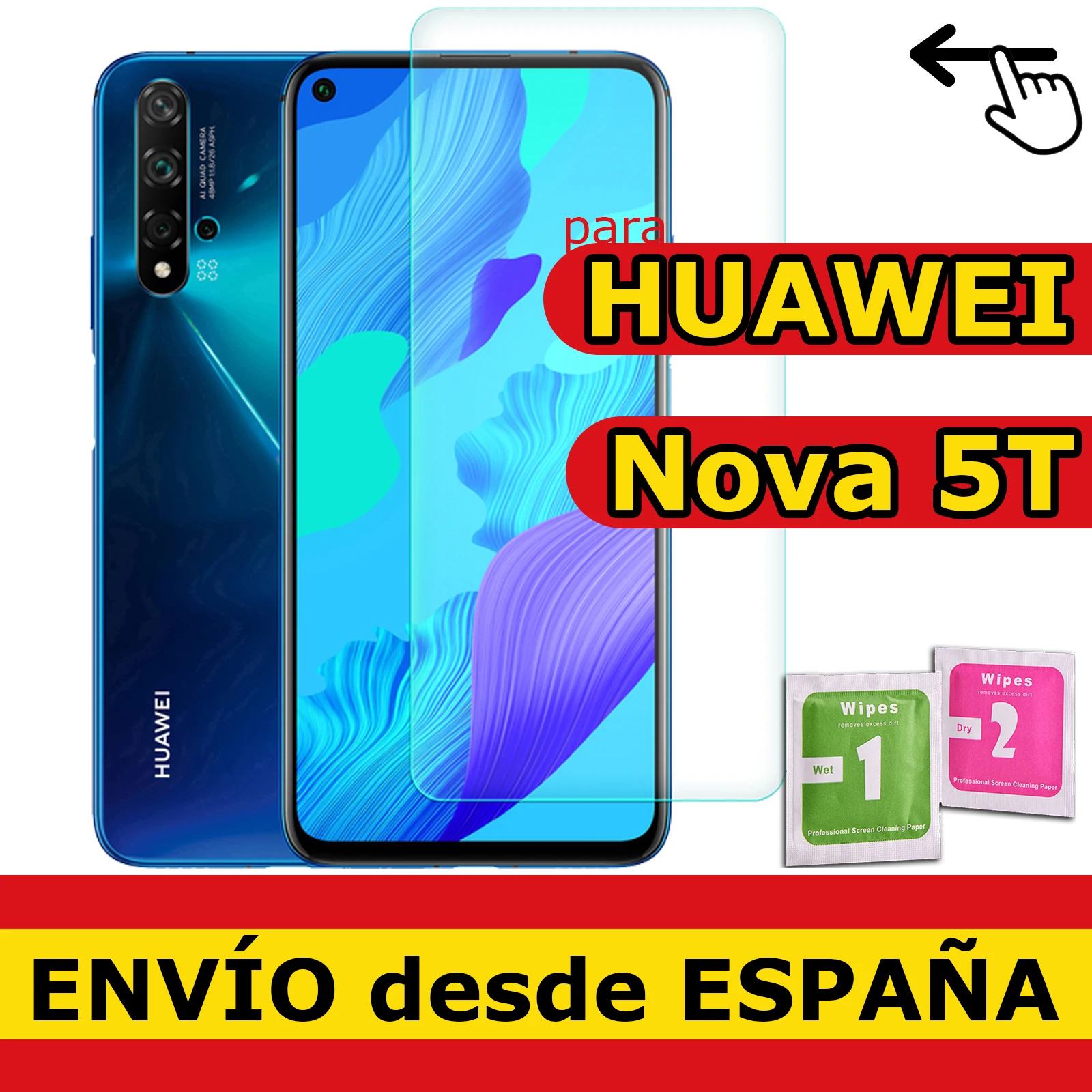 Pellicola Vetro Temperato Per Huawei Nova 5T Protezione Qualità Premium 9H 0.33Mm