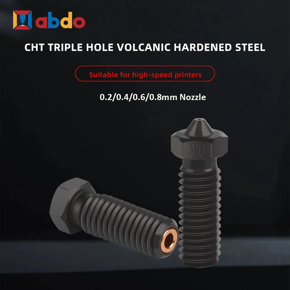

Volcano Nozzle Hardened Steel Nozzle 0.2/0.4/0.6/0.8mm High Flow High Quality Nozzle for Artillery Sidewinder X1 X2 Vyper Hotend