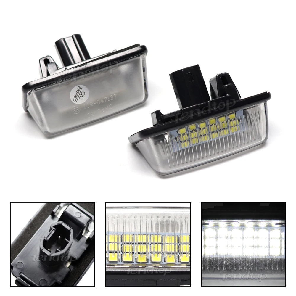 LED License Plate Lights For Toyota Corolla (2001-2007) – Recambo 7802, Plug & Play, 6000K White, E12 Type