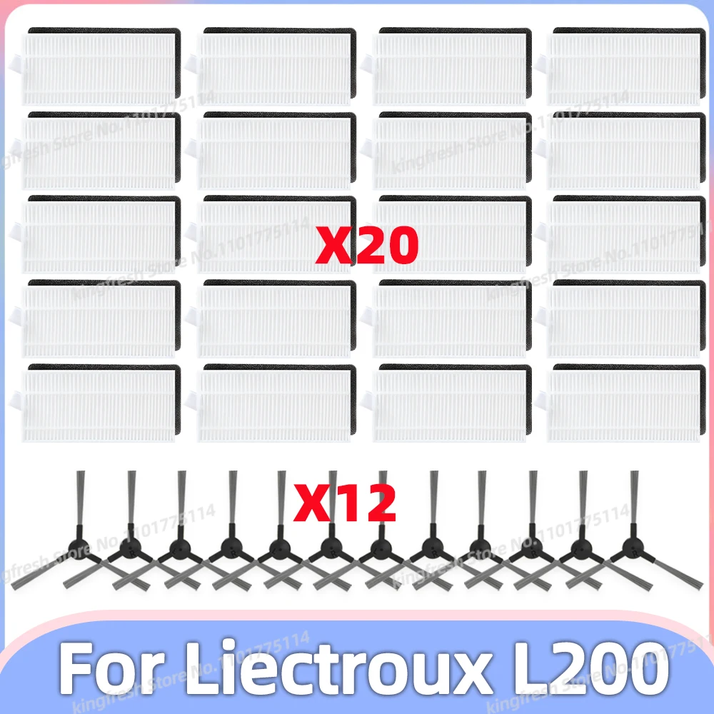 Kit Pièces De Rechange Pour Robot Aspirateur Liectroux L200 – 6 Filtres HEPA + 10 Brosses Latérales – Entretien Et Performance Optimale - 12