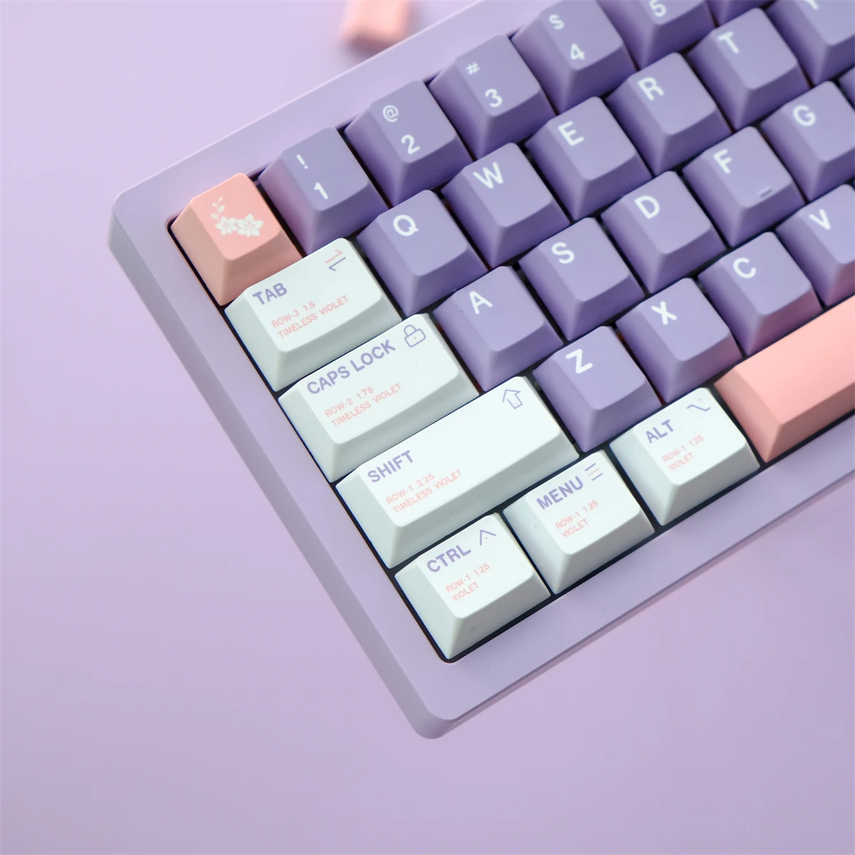Chaves Gmk Lavanda Keycaps Cereja Perfil Pbt 5-side Tintura Sublimação Teclado Mecânico para Interruptor mx com Deslocamento 1.75u 129 - Imagem 4