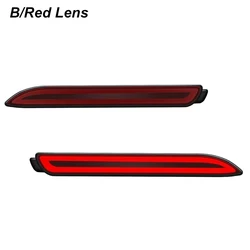 Enhanced LED Rear Bumper Reflector Tail Brake Light (B Red Lens)