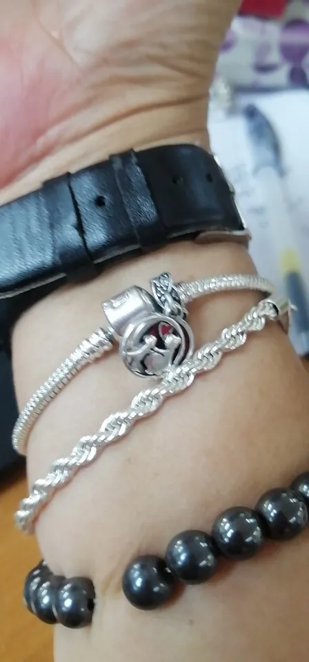Joyería fina Original hecha a mano de lujo, pulsera de plata de ley 925 con dijes, pulseras suaves y lisas de hueso de serpiente para mujer photo review