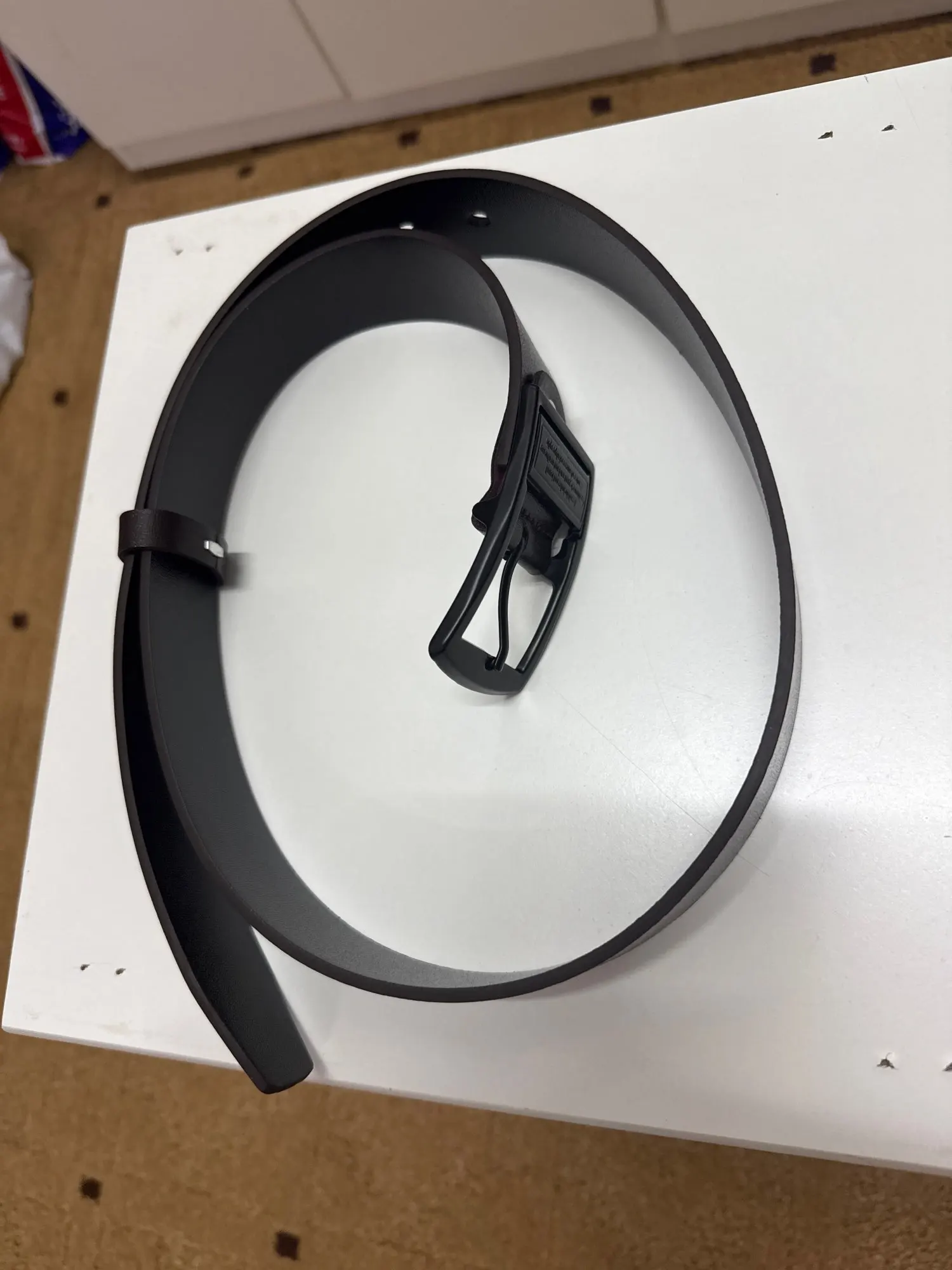 MIDNIGHT SOVEREIGN™ – Black Buckle Genuine Leather Belt photo review