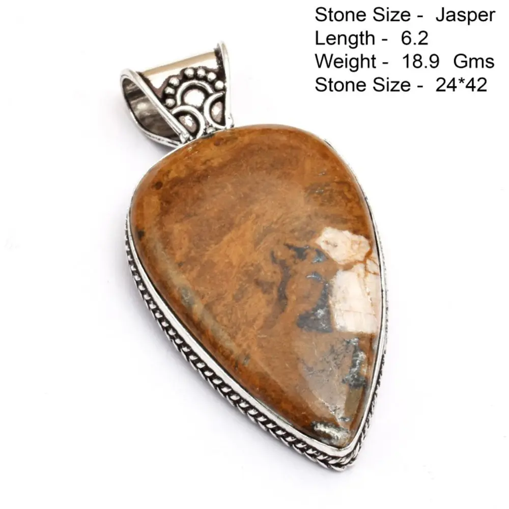 GenuineAgateJasperMoonstoneBloodstonePendantSillverOverlay