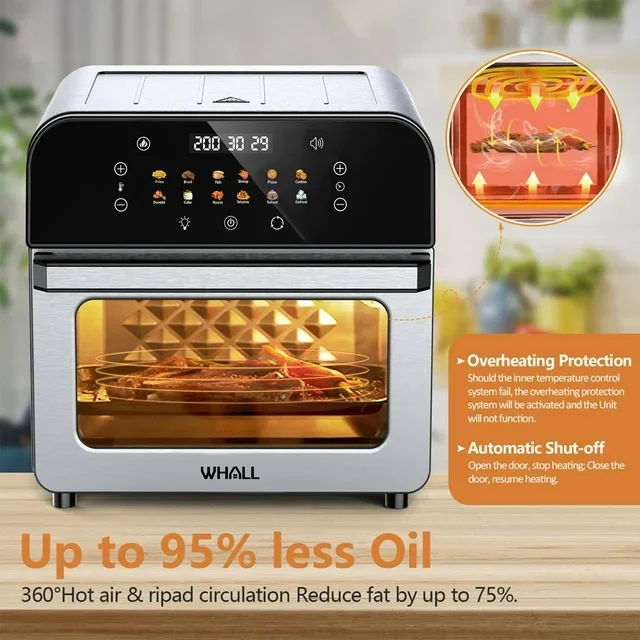 WHALL Toaster Oven, 12QT Air Fryer 6
