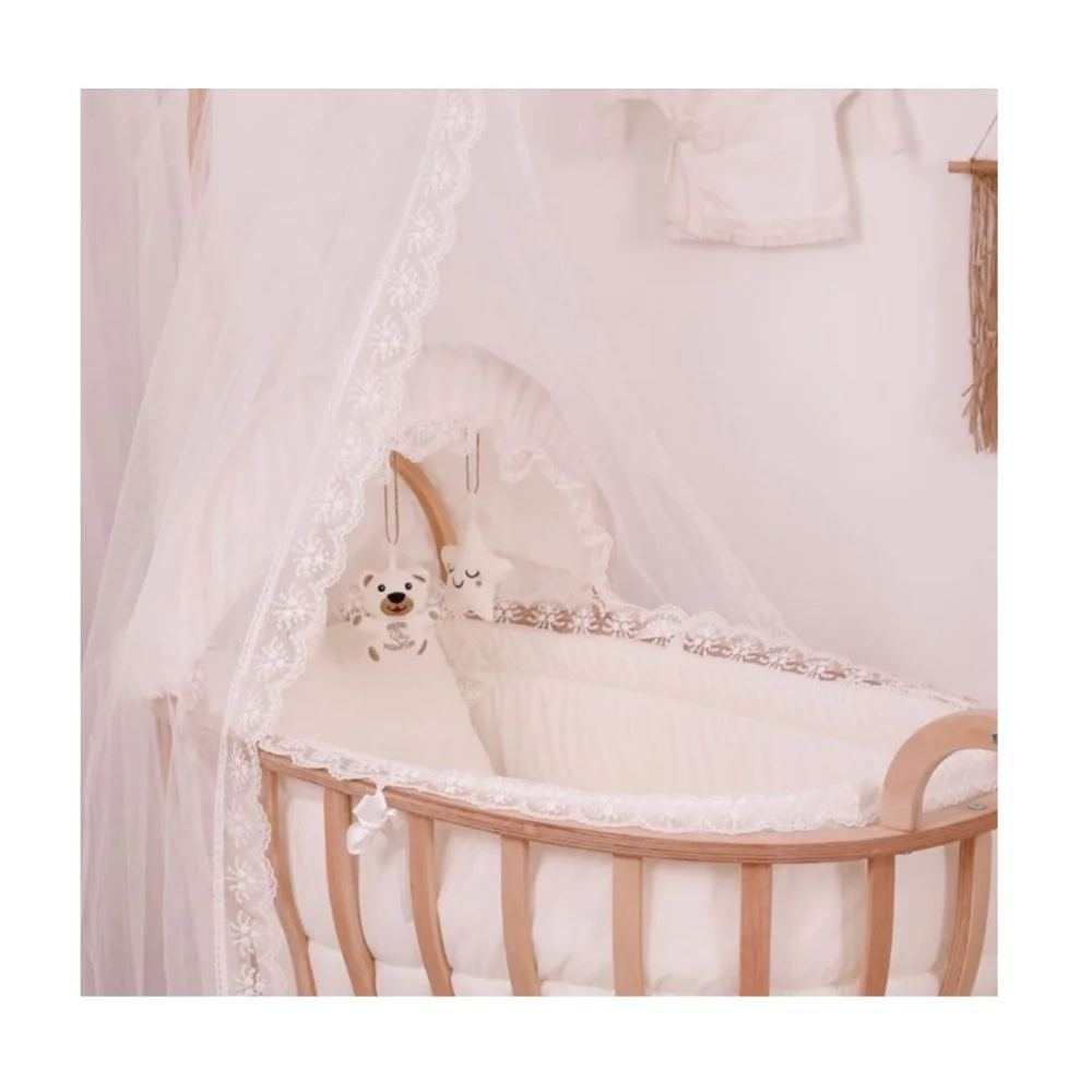 Mir portable en forme de moïse pour bébé, lit massif naturel pour enfant,  oreiller d'athlon, chaise à bascule anti-moustiques, berceau balançoire