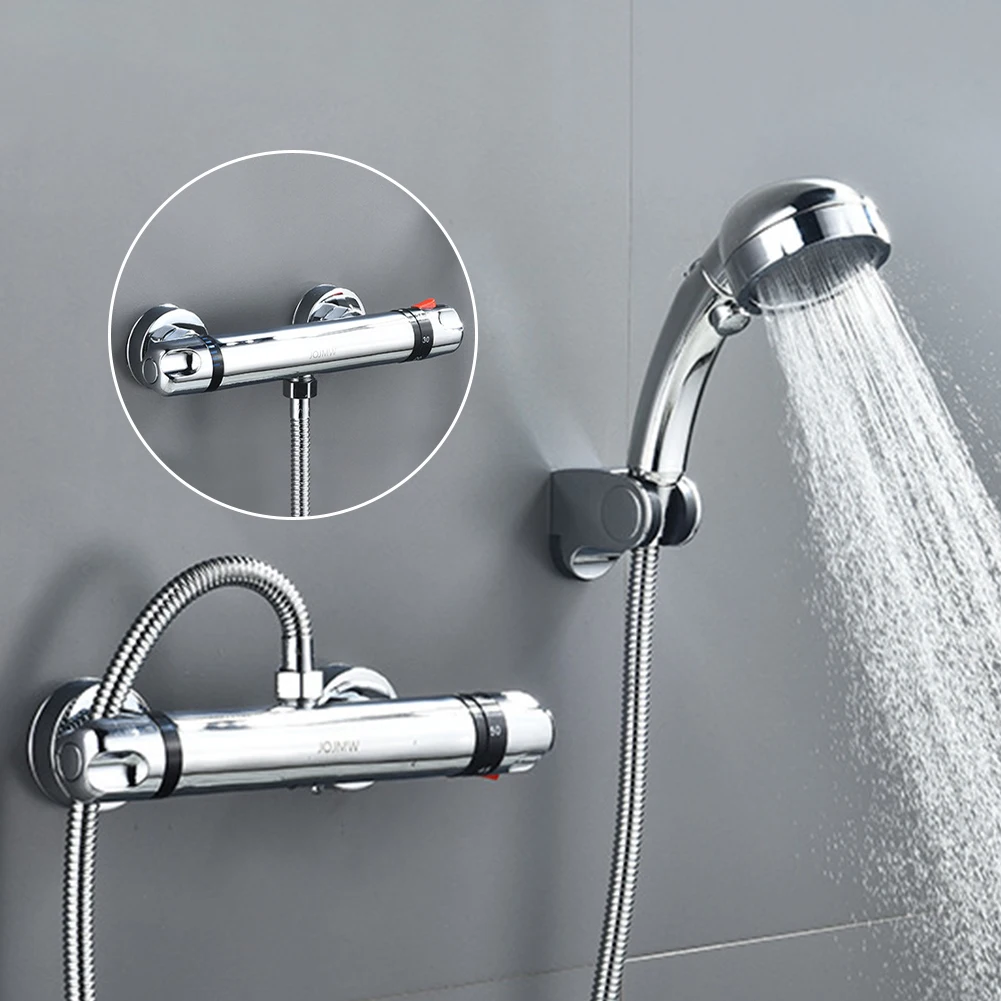 Badkamer Thermostatische Douche Mengklep Muur Mount 38 ℃ Constante Temperatuur Controle Douche Warm Koud Water Mixer Kraan Ventiel