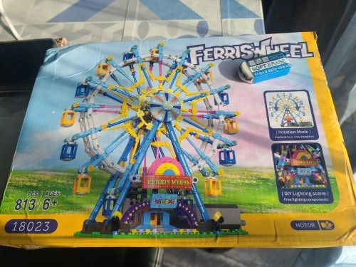 City Friends MOC Rotating Ferris Wheel Building Blocks Electric Bricks with Light Toys for Children Christmas Gifts photo review