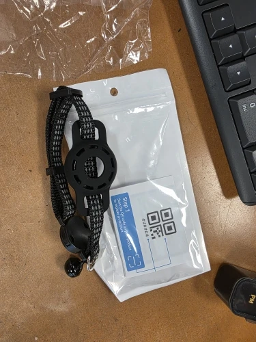 Cat GPS Collar with QR Code Tag & Airtag Case Reflective Apple Tag Cats Collar for Tracker Pet Breakaway Air Tag Kitten Collar photo review