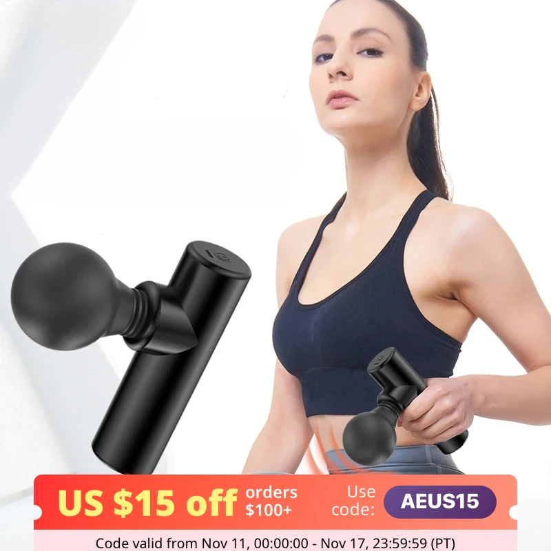 Rechargeable Mini Electric Muscle Relaxation Massager with Three-speed Adjustment Yoga Exercise Massager for Both Men and Women