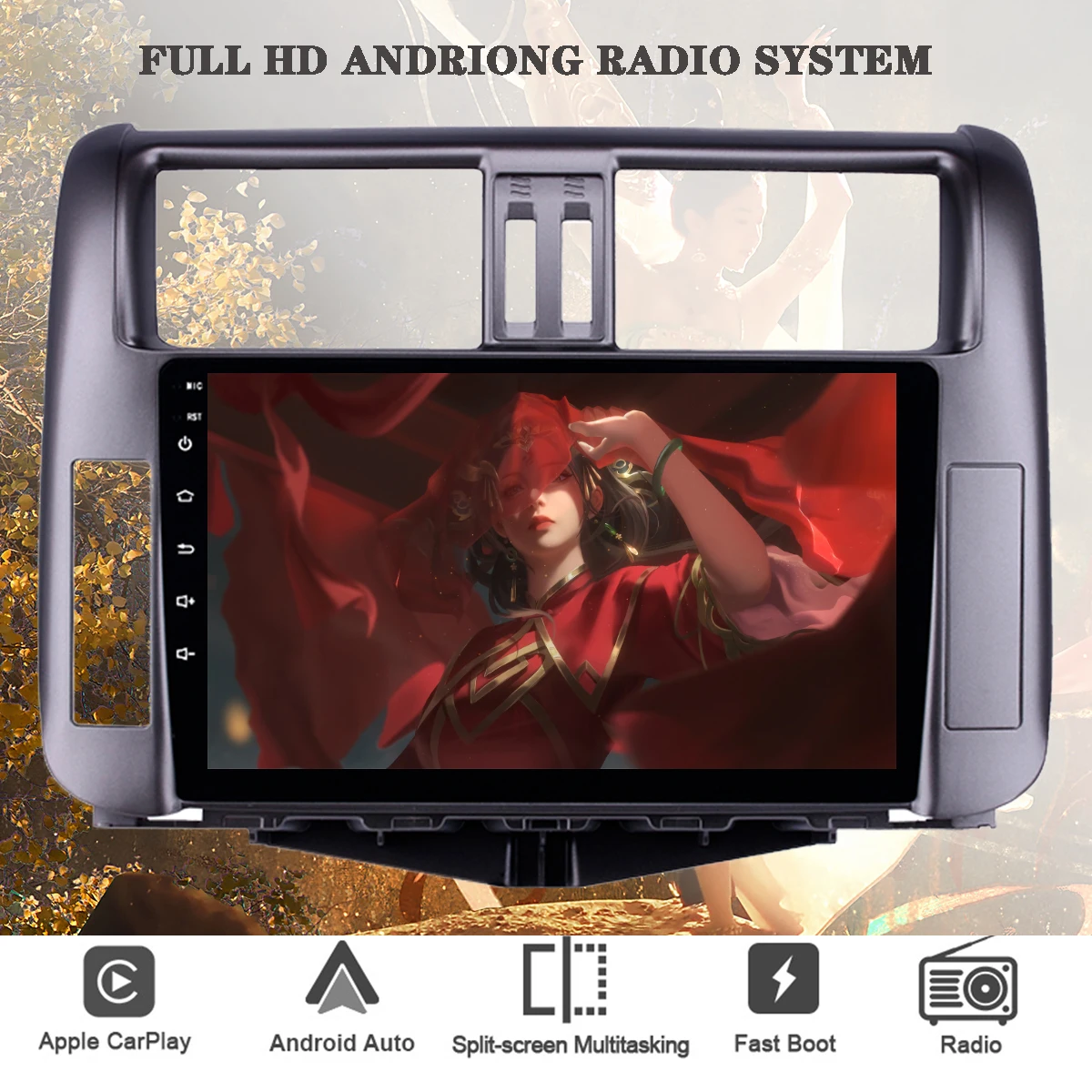 

Автомобильная DVD-магнитола 2DIN для Toyota Land Cruiser Prado 150 2010 - 2013 с GPS Навигатором, аудио радио, головное устройство Carplay 8G + 128G