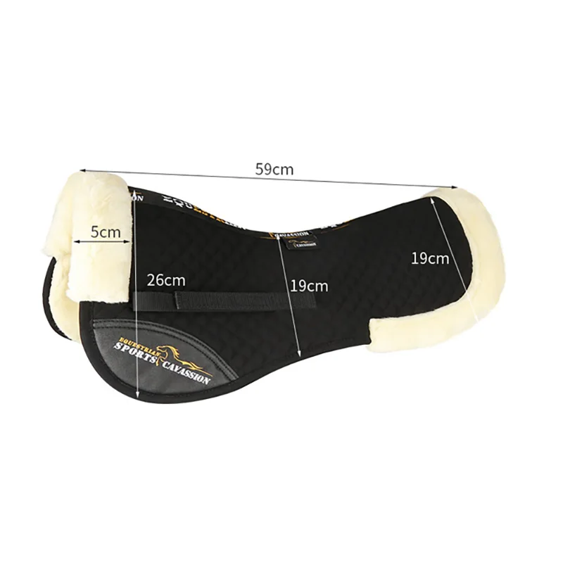 Equestrian Wool Saddle Pad 3D Thickened Wool Pad Equestrian Shock Absorbing Saddle