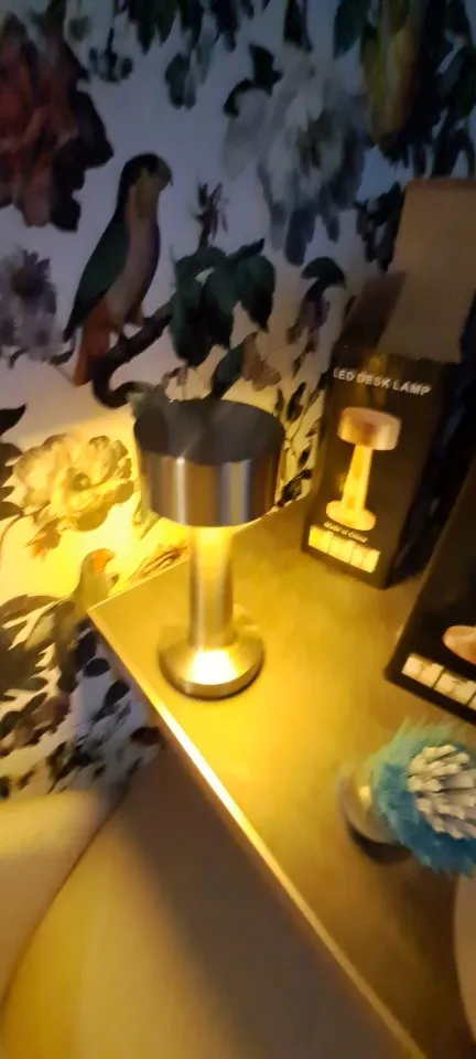 LED Table Lights, Retro Bars Coffee Spaces, Touch Sensor, Rechargeable, and Adjustable 3 Colors for Dining Night Light and Desktop Decor photo review