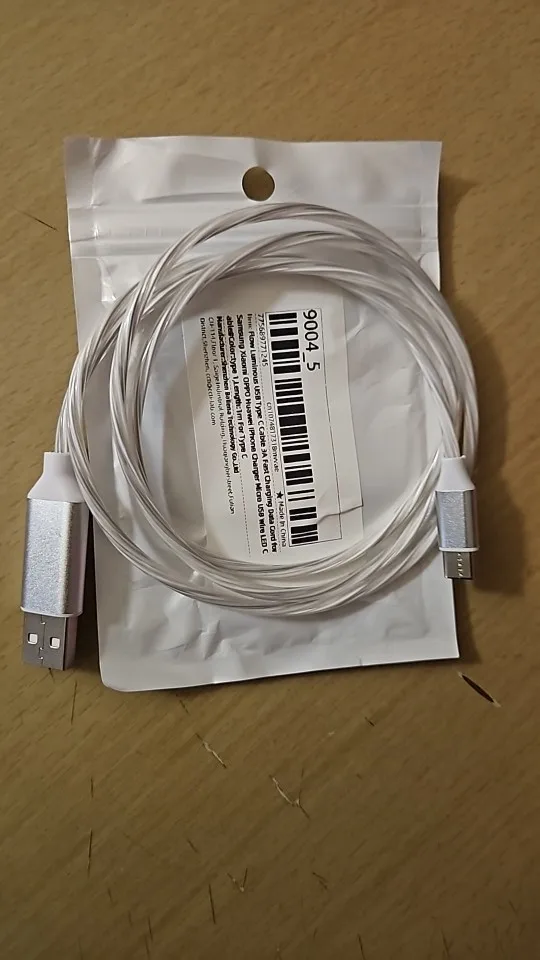 Glowing Cable Mobile Phone Charging Cables LED Light Micro USB Type C Charger For Samsung Xiaomi iPhone 14 13 Charge Wire Cord photo review
