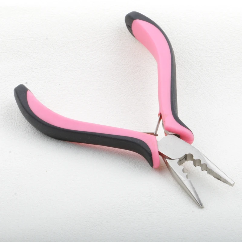 1 piece 3 Holes Mini Hair Pliers for Micro Nano Ring Links Feather Hair Extensions Opener And Removal Tool Extension Tongs
