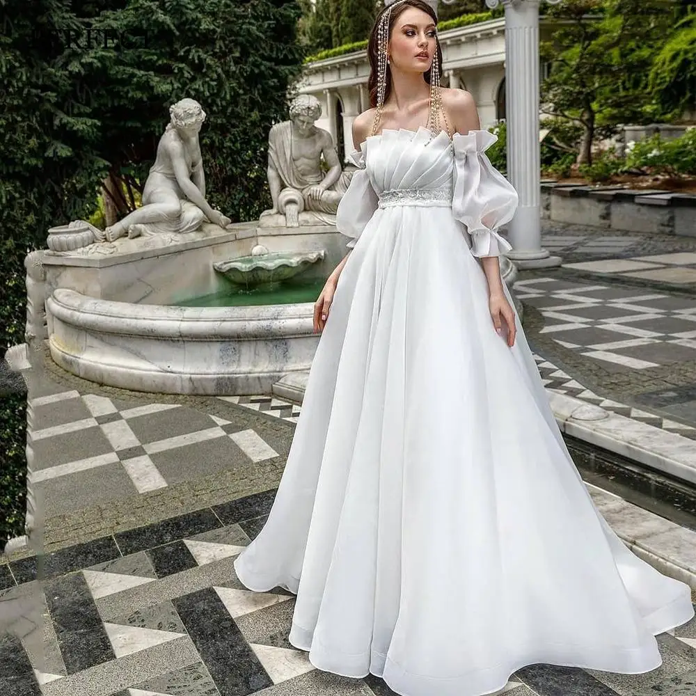 PERFECT Fashion Scalloped ALine Wedding Dresses Backless Short Sleeves  Bridal Gowns Tulle Custom Made Vestidos De Novia - ssccreinadelapaz.edu.pe