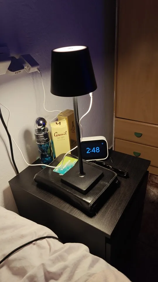 Rechargeable LED Table Lamp Touch Switch 3 Levels Dimmable Desk Lights Bar Club Dinner Creative Decorative Ambient Lighting photo review