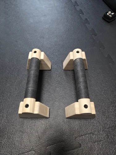 Pull Up Stand Handles Wooden Push Up Bar Beech Wood Calisthenics Exercise Equipment for Home Wood Parallettes Bar for Floor Use photo review