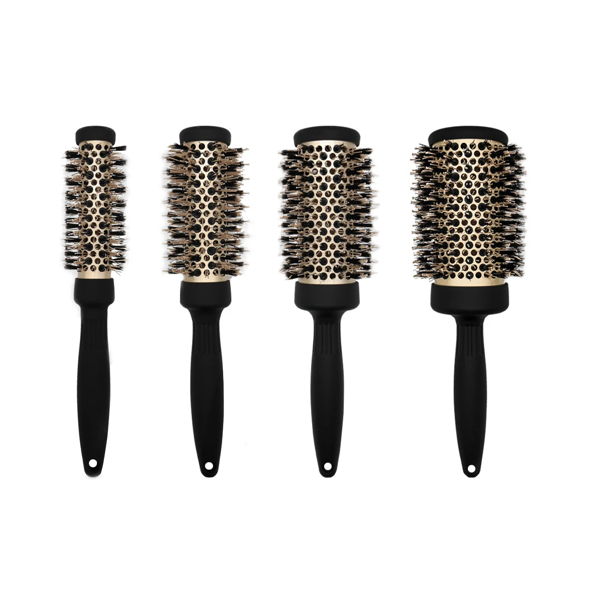 Hair Styling Hair Brush Nylon Comb Thermal Aluminum Tube Round Barrel Comb Professional Salon Brush Rollers Tools