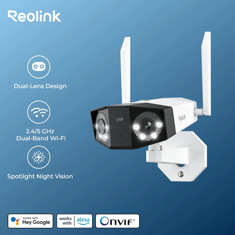Reolink Dual Lens 4K 8MP WiFi Security Camera WiFi 180